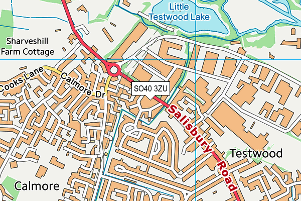 SO40 3ZU map - OS VectorMap District (Ordnance Survey) SO40 3ZU map - OS VectorMap District (Ordnance Survey)