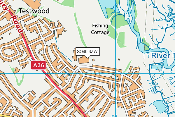 SO40 3ZW map - OS VectorMap District (Ordnance Survey) SO40 3ZW map - OS VectorMap District (Ordnance Survey)