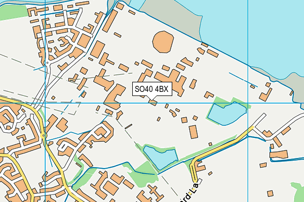 SO40 4BX map - OS VectorMap District (Ordnance Survey) SO40 4BX map - OS VectorMap District (Ordnance Survey)