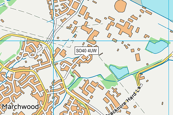 SO40 4UW map - OS VectorMap District (Ordnance Survey) SO40 4UW map - OS VectorMap District (Ordnance Survey)