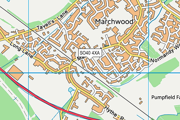 SO40 4XA map - OS VectorMap District (Ordnance Survey) SO40 4XA map - OS VectorMap District (Ordnance Survey)