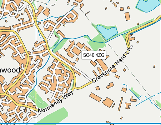 SO40 4ZG map - OS VectorMap District (Ordnance Survey) SO40 4ZG map - OS VectorMap District (Ordnance Survey)