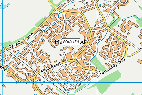 SO40 4ZH map - OS VectorMap District (Ordnance Survey) SO40 4ZH map - OS VectorMap District (Ordnance Survey)
