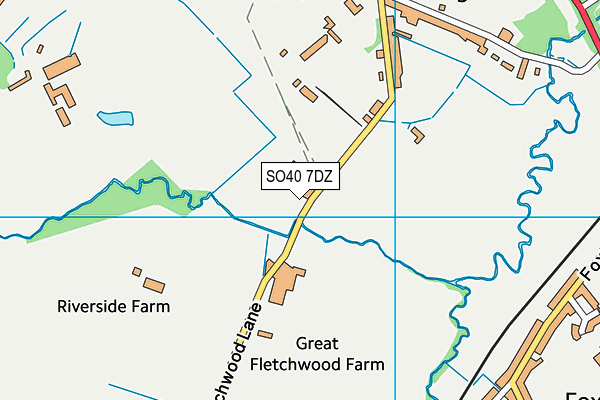 SO40 7DZ map - OS VectorMap District (Ordnance Survey) SO40 7DZ map - OS VectorMap District (Ordnance Survey)