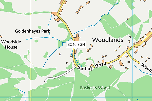 SO40 7GN map - OS VectorMap District (Ordnance Survey)