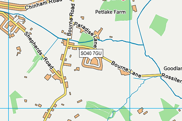 SO40 7GU map - OS VectorMap District (Ordnance Survey) SO40 7GU map - OS VectorMap District (Ordnance Survey)