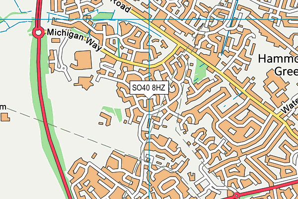 SO40 8HZ map - OS VectorMap District (Ordnance Survey) SO40 8HZ map - OS VectorMap District (Ordnance Survey)