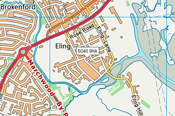 SO40 9HA map - OS VectorMap District (Ordnance Survey) SO40 9HA map - OS VectorMap District (Ordnance Survey)