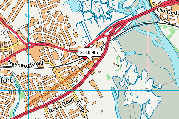 SO40 9LY map - OS VectorMap District (Ordnance Survey) SO40 9LY map - OS VectorMap District (Ordnance Survey)