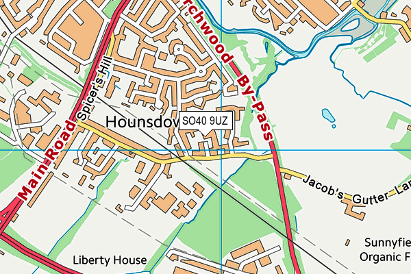 SO40 9UZ map - OS VectorMap District (Ordnance Survey) SO40 9UZ map - OS VectorMap District (Ordnance Survey)