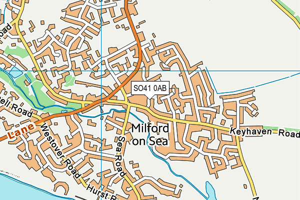 SO41 0AB map - OS VectorMap District (Ordnance Survey) SO41 0AB map - OS VectorMap District (Ordnance Survey)