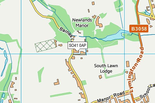 SO41 0AP map - OS VectorMap District (Ordnance Survey) SO41 0AP map - OS VectorMap District (Ordnance Survey)