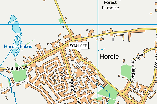 SO41 0FF map - OS VectorMap District (Ordnance Survey) SO41 0FF map - OS VectorMap District (Ordnance Survey)