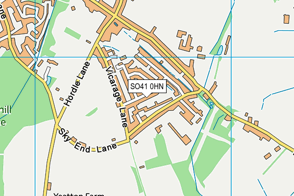 SO41 0HN map - OS VectorMap District (Ordnance Survey) SO41 0HN map - OS VectorMap District (Ordnance Survey)