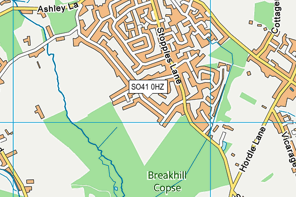SO41 0HZ map - OS VectorMap District (Ordnance Survey) SO41 0HZ map - OS VectorMap District (Ordnance Survey)