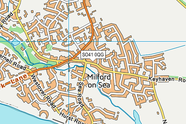 SO41 0QG map - OS VectorMap District (Ordnance Survey) SO41 0QG map - OS VectorMap District (Ordnance Survey)