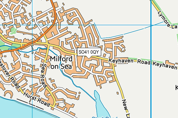 SO41 0QY map - OS VectorMap District (Ordnance Survey) SO41 0QY map - OS VectorMap District (Ordnance Survey)