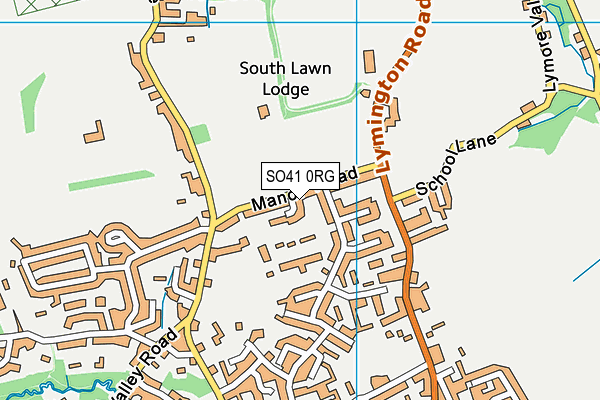 SO41 0RG map - OS VectorMap District (Ordnance Survey) SO41 0RG map - OS VectorMap District (Ordnance Survey)