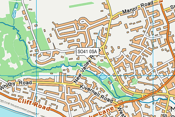 SO41 0SA map - OS VectorMap District (Ordnance Survey) SO41 0SA map - OS VectorMap District (Ordnance Survey)