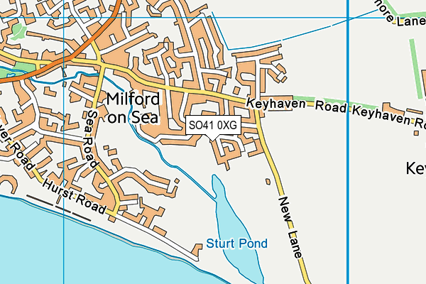 SO41 0XG map - OS VectorMap District (Ordnance Survey) SO41 0XG map - OS VectorMap District (Ordnance Survey)