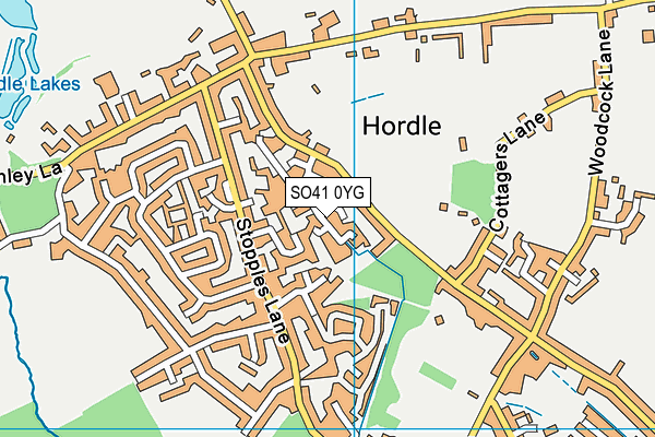 SO41 0YG map - OS VectorMap District (Ordnance Survey) SO41 0YG map - OS VectorMap District (Ordnance Survey)