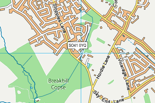 SO41 0YQ map - OS VectorMap District (Ordnance Survey) SO41 0YQ map - OS VectorMap District (Ordnance Survey)