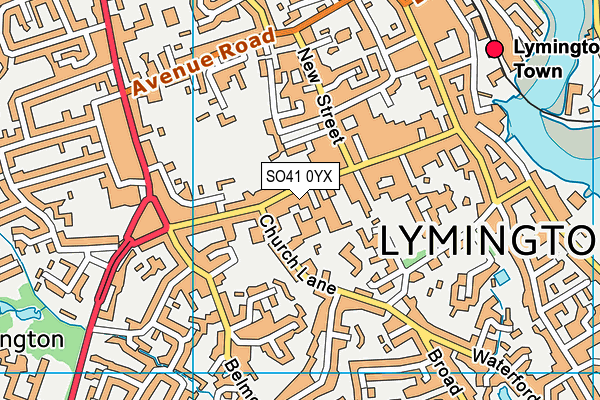 SO41 0YX map - OS VectorMap District (Ordnance Survey) SO41 0YX map - OS VectorMap District (Ordnance Survey)