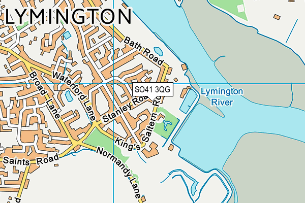 SO41 3QG map - OS VectorMap District (Ordnance Survey) SO41 3QG map - OS VectorMap District (Ordnance Survey)