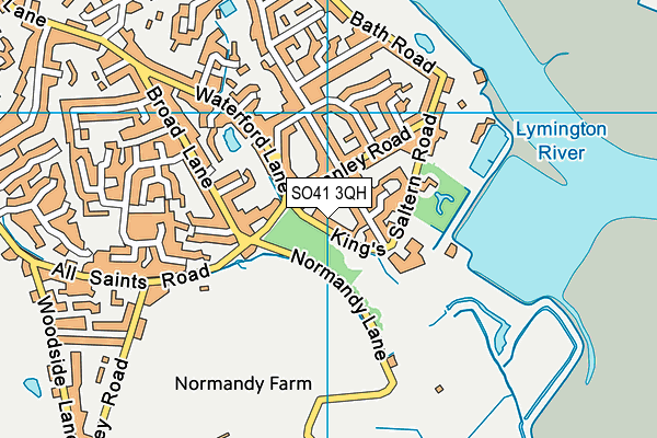 SO41 3QH map - OS VectorMap District (Ordnance Survey) SO41 3QH map - OS VectorMap District (Ordnance Survey)