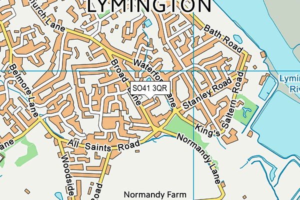 SO41 3QR map - OS VectorMap District (Ordnance Survey) SO41 3QR map - OS VectorMap District (Ordnance Survey)