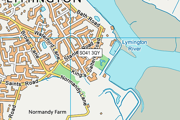 SO41 3QY map - OS VectorMap District (Ordnance Survey) SO41 3QY map - OS VectorMap District (Ordnance Survey)