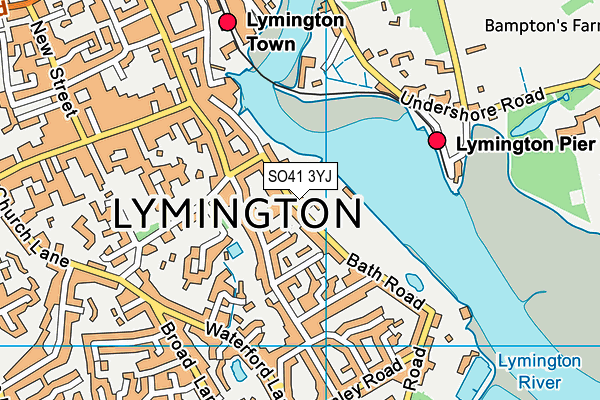 SO41 3YJ map - OS VectorMap District (Ordnance Survey) SO41 3YJ map - OS VectorMap District (Ordnance Survey)