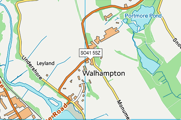 SO41 5SZ map - OS VectorMap District (Ordnance Survey) SO41 5SZ map - OS VectorMap District (Ordnance Survey)