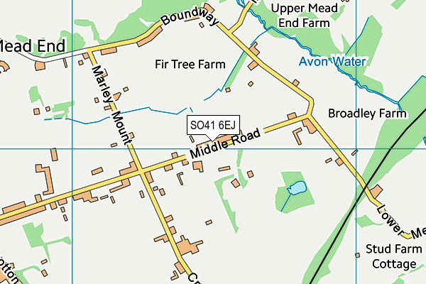 SO41 6EJ map - OS VectorMap District (Ordnance Survey) SO41 6EJ map - OS VectorMap District (Ordnance Survey)
