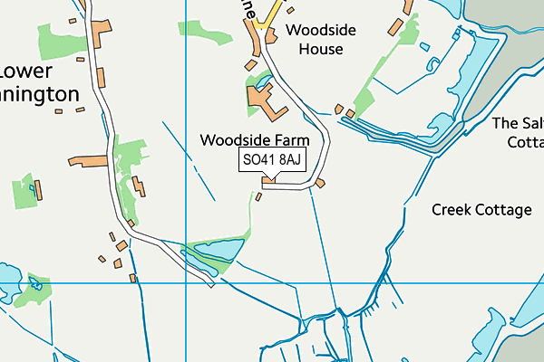 SO41 8AJ map - OS VectorMap District (Ordnance Survey) SO41 8AJ map - OS VectorMap District (Ordnance Survey)