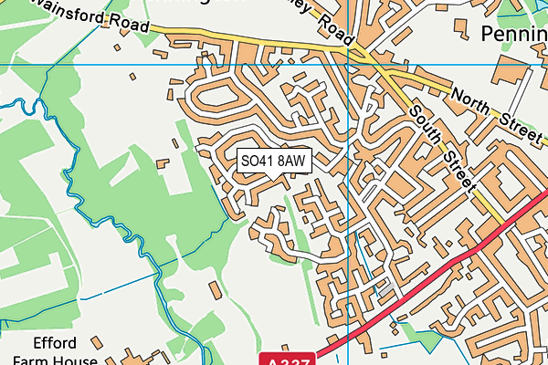 SO41 8AW map - OS VectorMap District (Ordnance Survey) SO41 8AW map - OS VectorMap District (Ordnance Survey)