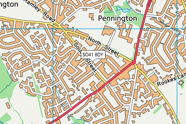 SO41 8DY map - OS VectorMap District (Ordnance Survey) SO41 8DY map - OS VectorMap District (Ordnance Survey)