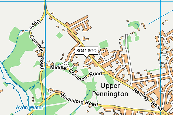 SO41 8GQ map - OS VectorMap District (Ordnance Survey)