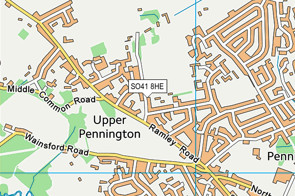SO41 8HE map - OS VectorMap District (Ordnance Survey) SO41 8HE map - OS VectorMap District (Ordnance Survey)