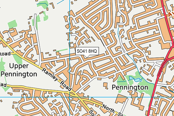 SO41 8HQ map - OS VectorMap District (Ordnance Survey) SO41 8HQ map - OS VectorMap District (Ordnance Survey)
