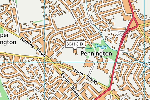 SO41 8HX map - OS VectorMap District (Ordnance Survey) SO41 8HX map - OS VectorMap District (Ordnance Survey)