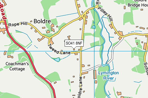 SO41 8NF map - OS VectorMap District (Ordnance Survey) SO41 8NF map - OS VectorMap District (Ordnance Survey)