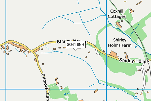 SO41 8NH map - OS VectorMap District (Ordnance Survey) SO41 8NH map - OS VectorMap District (Ordnance Survey)