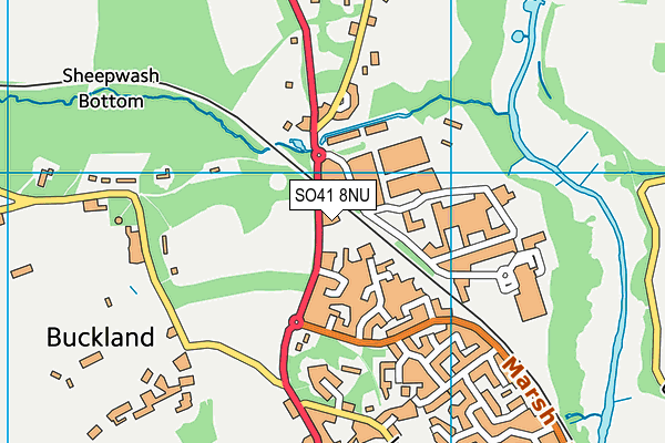 SO41 8NU map - OS VectorMap District (Ordnance Survey) SO41 8NU map - OS VectorMap District (Ordnance Survey)