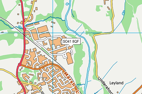 SO41 8QF map - OS VectorMap District (Ordnance Survey) SO41 8QF map - OS VectorMap District (Ordnance Survey)