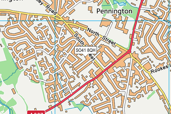 SO41 8QH map - OS VectorMap District (Ordnance Survey) SO41 8QH map - OS VectorMap District (Ordnance Survey)