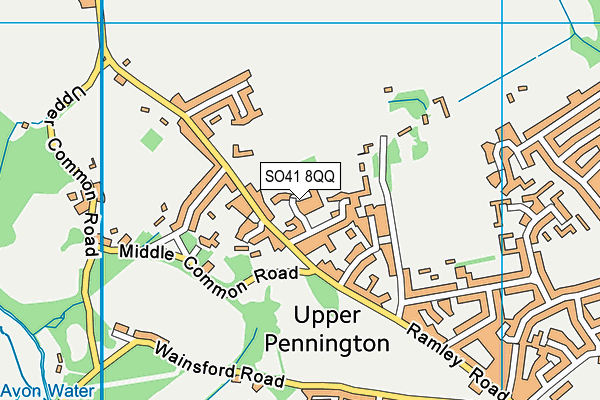 SO41 8QQ map - OS VectorMap District (Ordnance Survey) SO41 8QQ map - OS VectorMap District (Ordnance Survey)