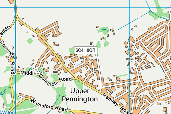 SO41 8QR map - OS VectorMap District (Ordnance Survey) SO41 8QR map - OS VectorMap District (Ordnance Survey)
