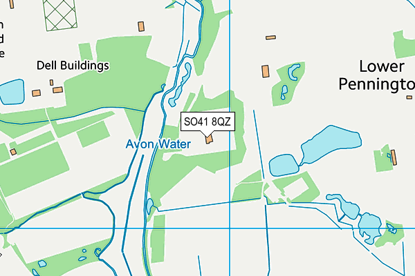 SO41 8QZ map - OS VectorMap District (Ordnance Survey) SO41 8QZ map - OS VectorMap District (Ordnance Survey)