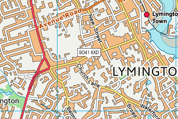 SO41 8XD map - OS VectorMap District (Ordnance Survey) SO41 8XD map - OS VectorMap District (Ordnance Survey)
